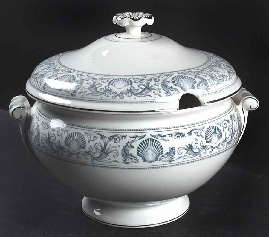 White Dolphins Tureen &  Lid by Wedgwood-1