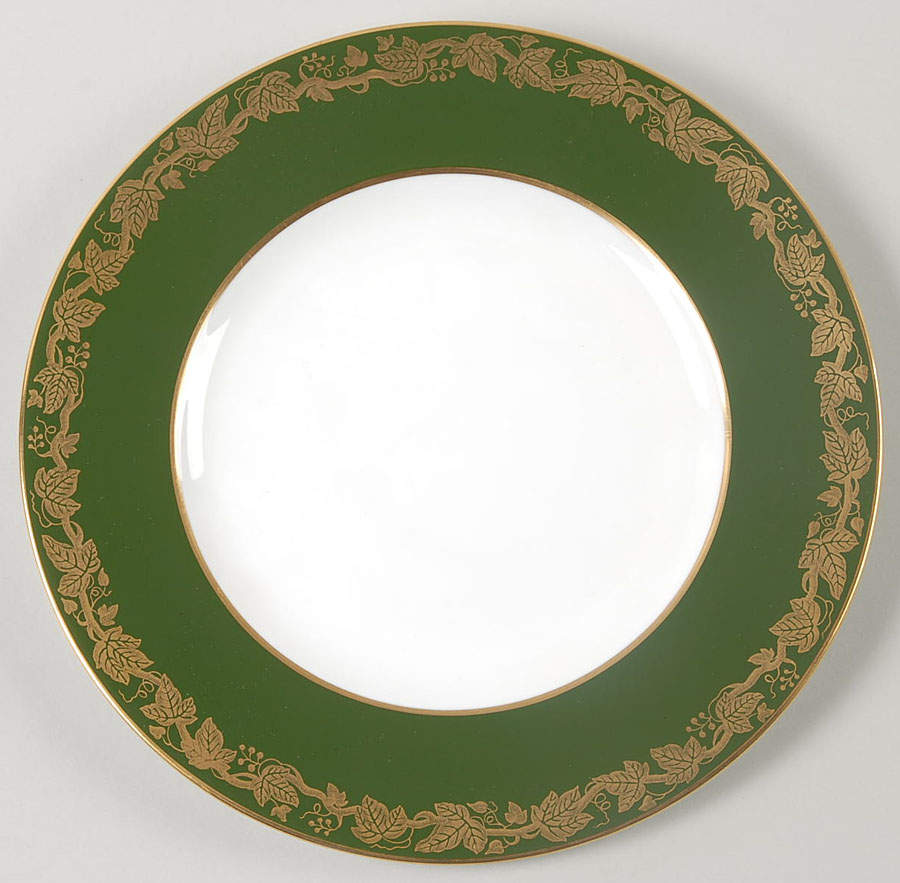 Whitehall (Arris Green Rim) Dinner Plate by Wedgwood-1
