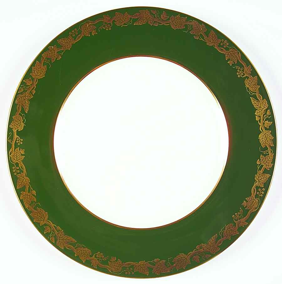 Whitehall (Arris Green Rim) Luncheon Plate by Wedgwood-1