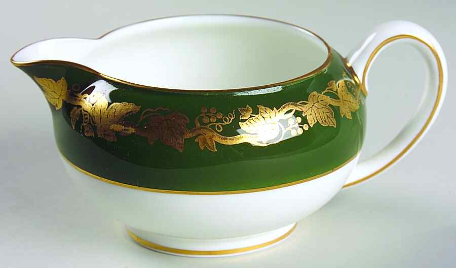 Whitehall (Arris Green Rim) 146 Shape Creamer by Wedgwood-1