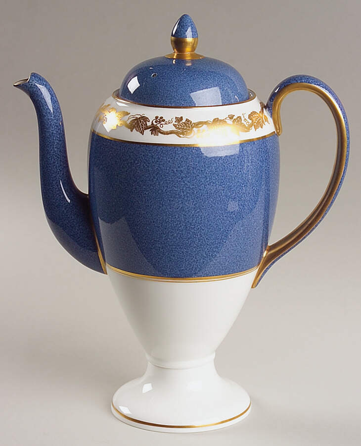 Whitehall (Powder Blue Band) Coffee Pot & Lid by Wedgwood-1