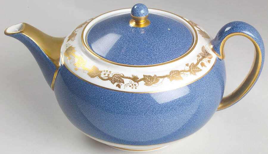 Whitehall (Powder Blue Band) Teapot & Lid by Wedgwood-1