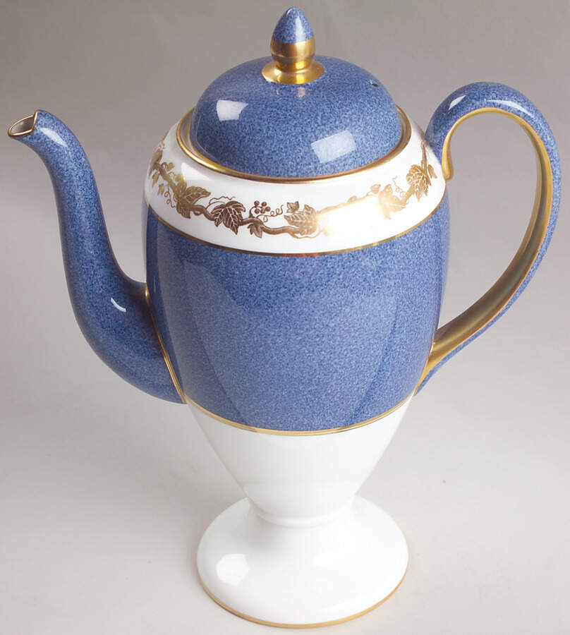Whitehall (Powder Blue Band) Coffee Pot & Lid by Wedgwood-1