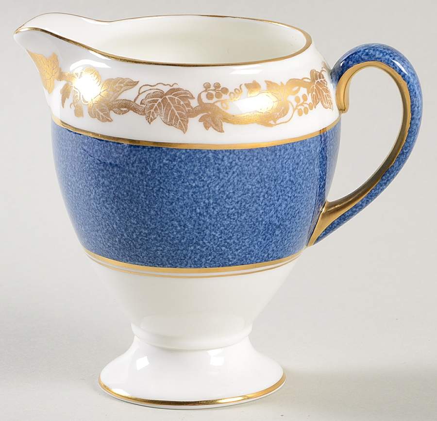 Whitehall (Powder Blue Band) Globe Shape Creamer by Wedgwood-1