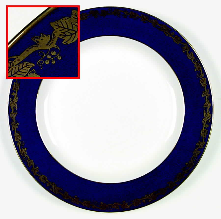 Whitehall (Mazerine Blue Rim) 13" Chop Plate (Round Platter) by Wedgwood-1