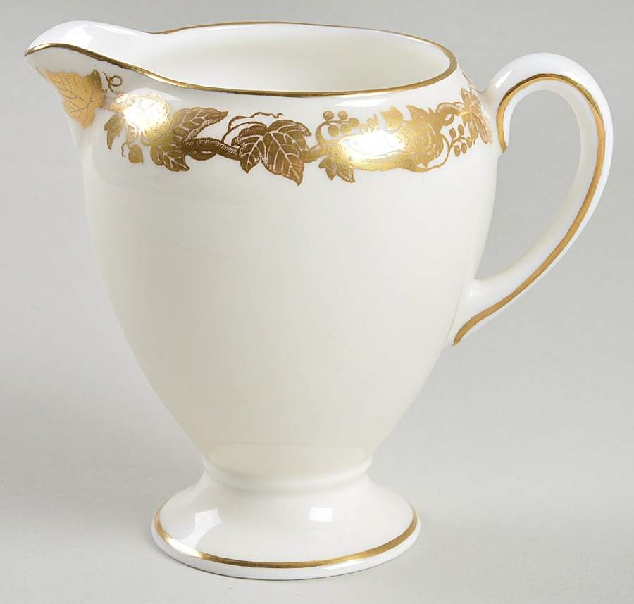 Whitehall (Cream Rim) Globe Shape Creamer by Wedgwood-1