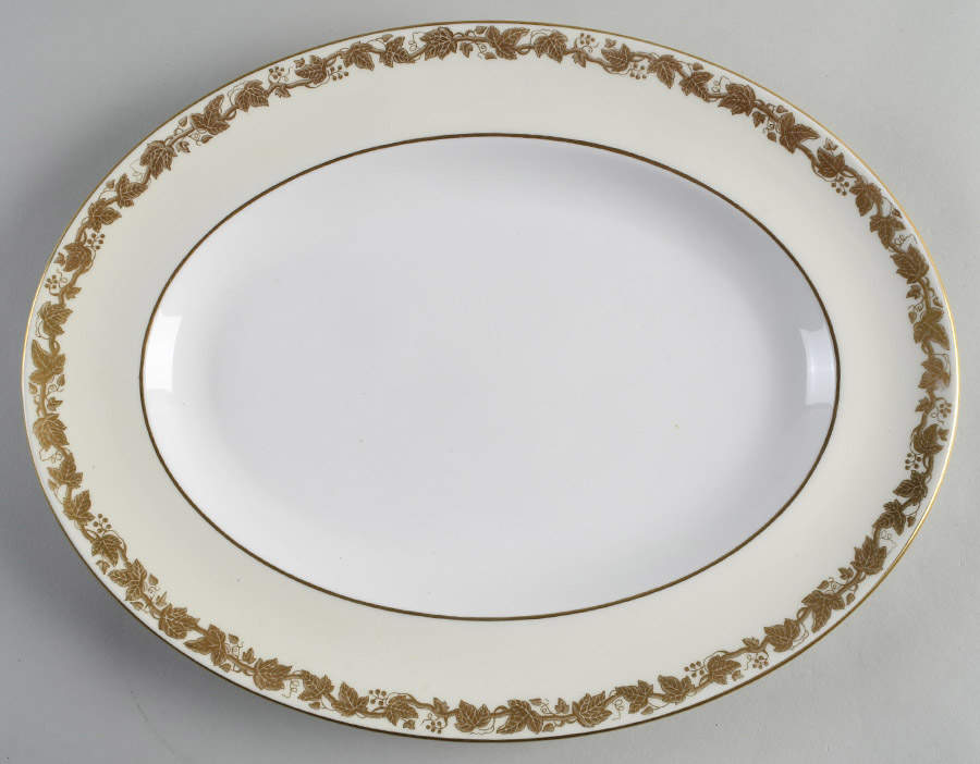 Whitehall (Cream Rim) 13" Oval Serving Platter by Wedgwood-1