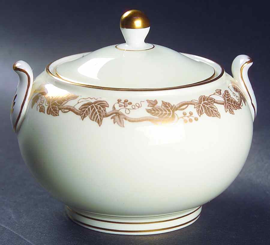 Whitehall (Cream Rim) 146 Shape Sugar Bowl & Lid by Wedgwood-1