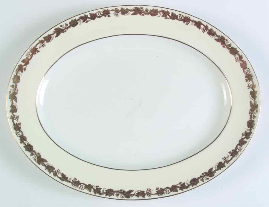Whitehall (Cream Rim) 15" Oval Serving Platter by Wedgwood-1