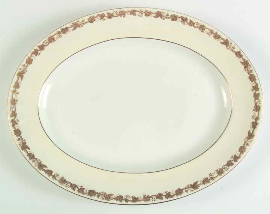 Whitehall (Cream Rim) 17" Oval Serving Platter by Wedgwood-1