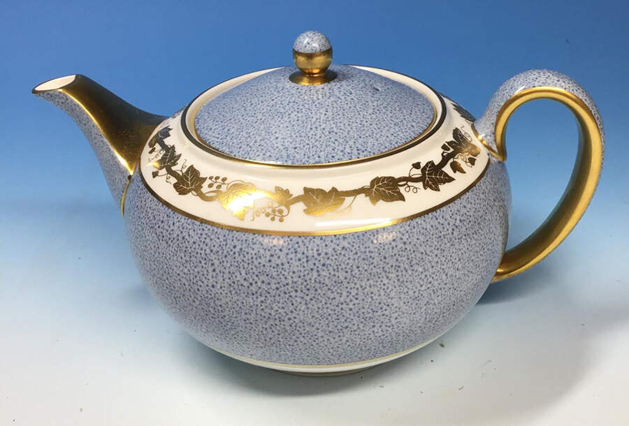Whitehall (Powder Gray Band) Teapot & Lid by Wedgwood-1