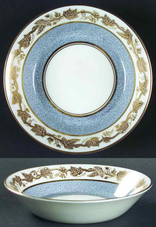 Whitehall (Powder Gray Band) Fruit/Dessert (Sauce) Bowl by Wedgwood-1