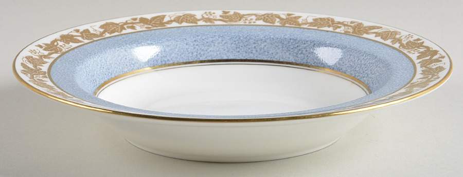 Whitehall (Powder Gray Band) Rim Soup Bowl by Wedgwood-1