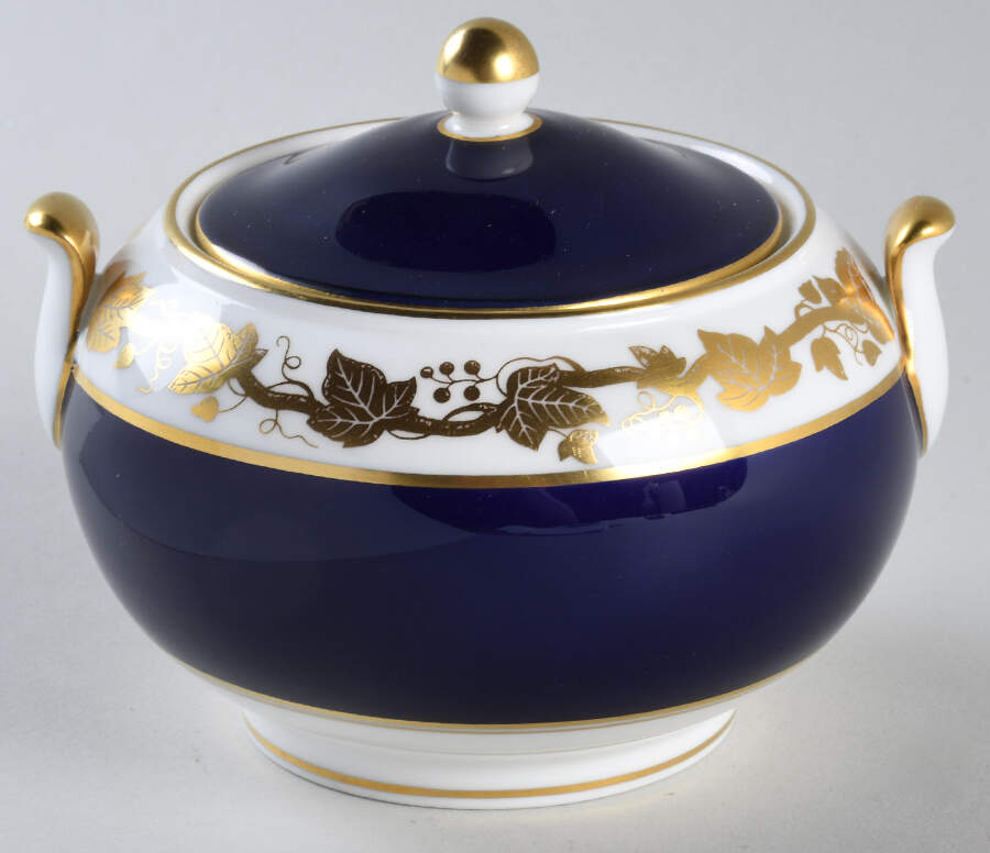 Whitehall (Mazarine Blue Band) 146 Shape Sugar Bowl & Lid by Wedgwood-1