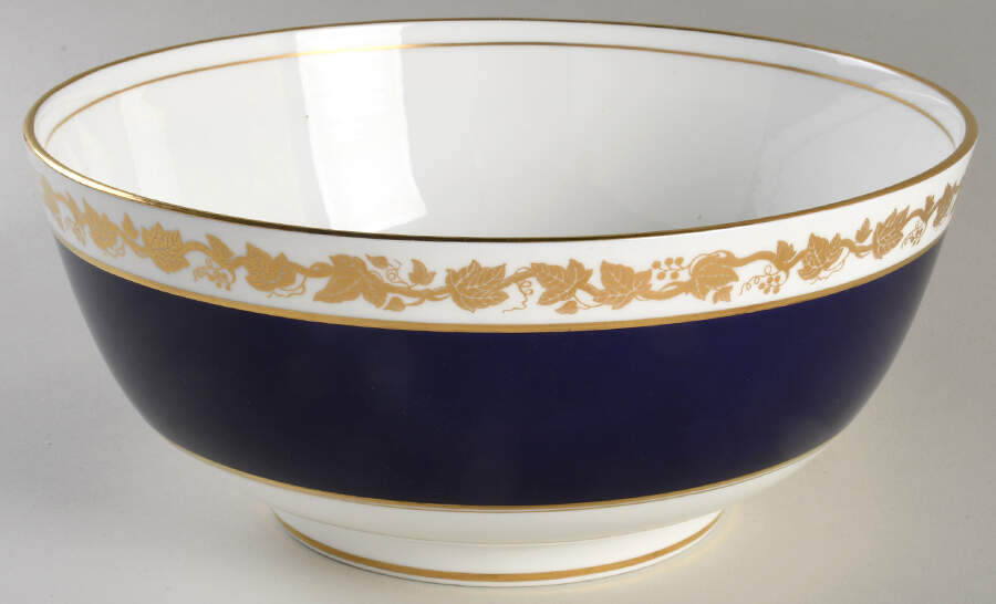 Whitehall (Mazarine Blue Band) 9" Salad Serving Bowl by Wedgwood-1
