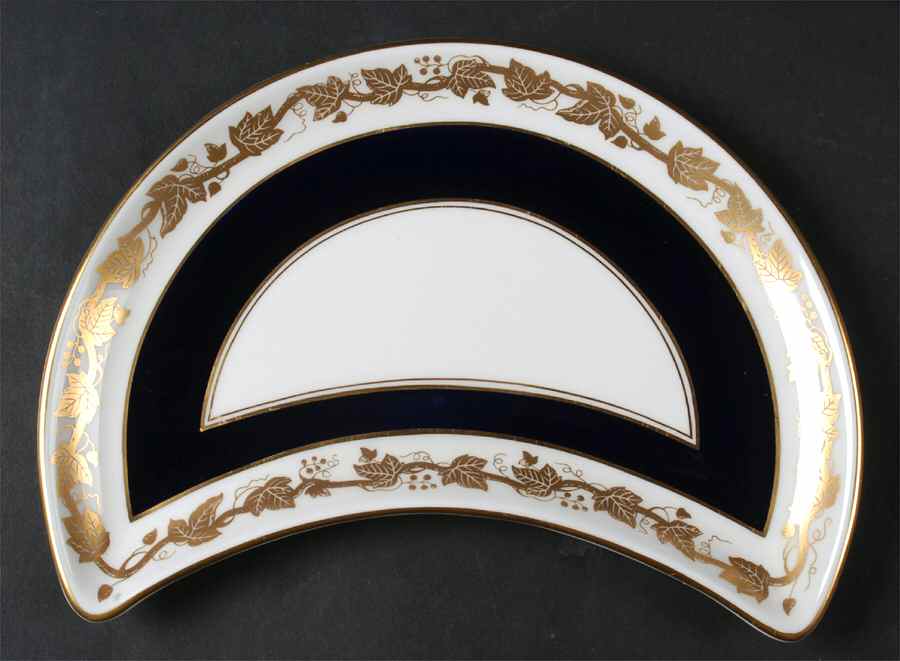Whitehall (Mazarine Blue Band) Crescent Salad Plate by Wedgwood-1