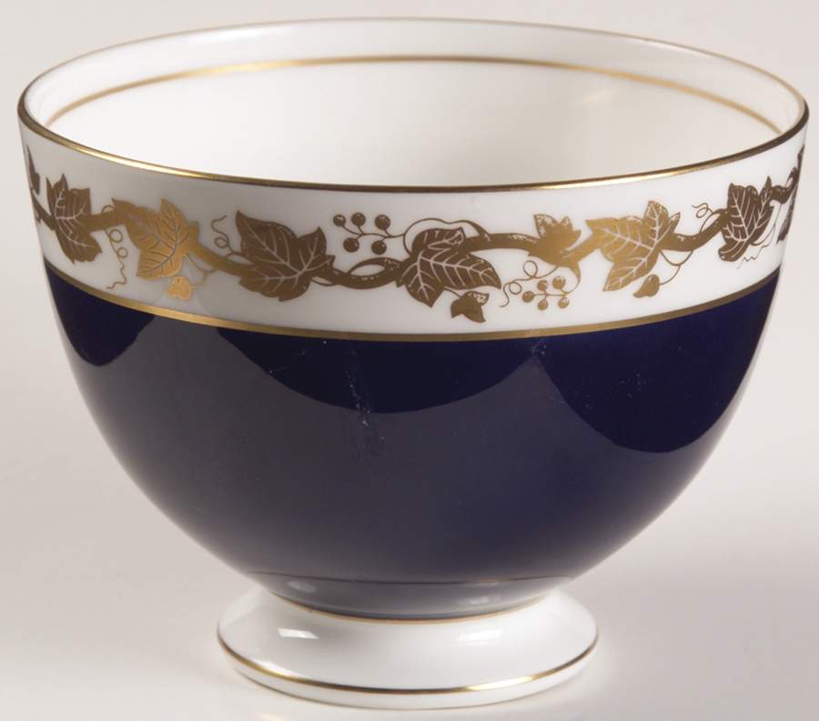 Whitehall (Mazarine Blue Band) Open Sugar Bowl by Wedgwood-1
