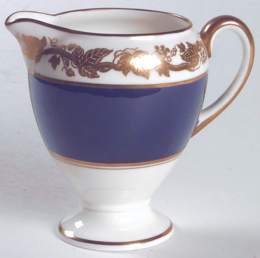 Whitehall (Mazarine Blue Band) Globe Shape Creamer by Wedgwood-1