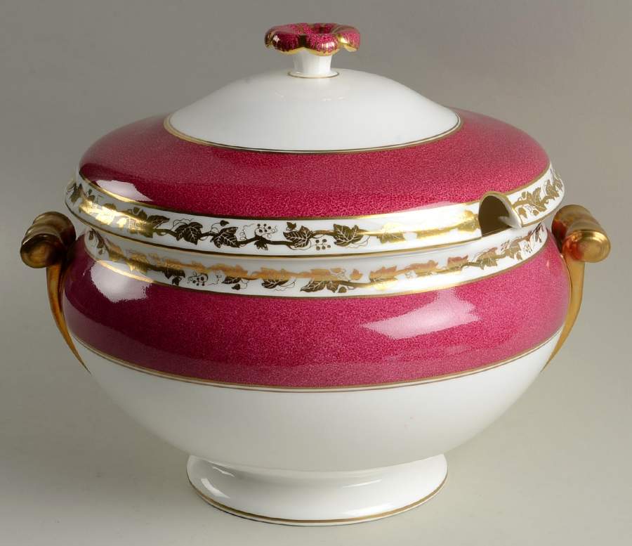 Whitehall (Powder Ruby Band) Tureen &  Lid by Wedgwood-1