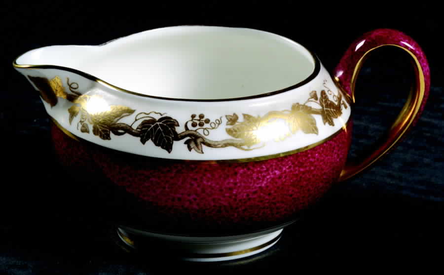 Whitehall (Powder Ruby Band) 146 Shape Creamer by Wedgwood-1