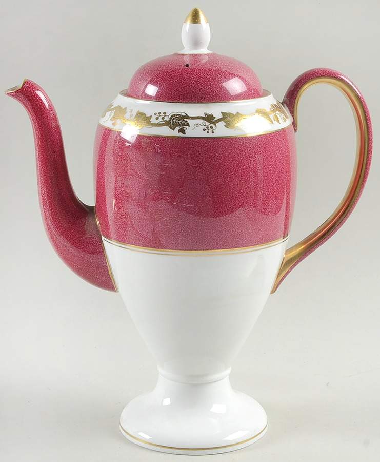 Whitehall (Powder Ruby Band) Coffee Pot & Lid by Wedgwood-1