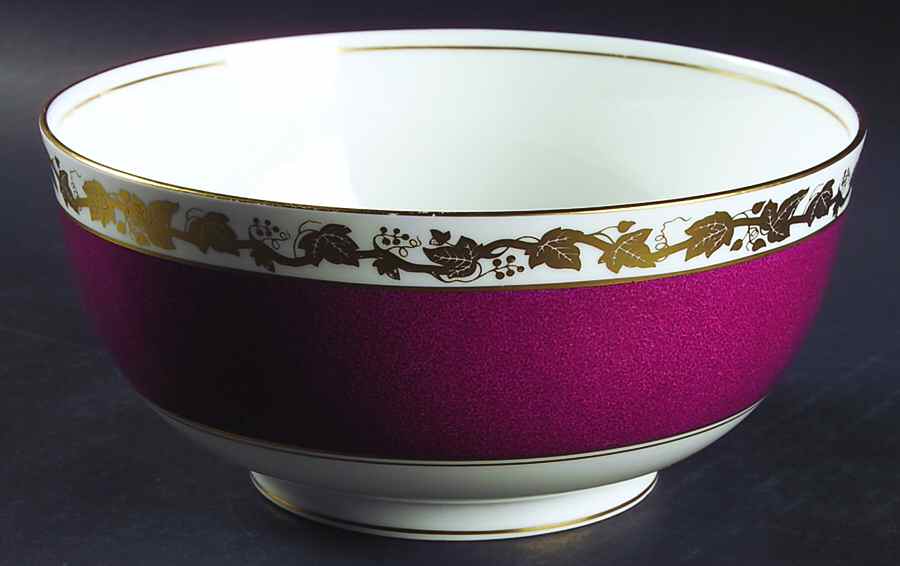 Whitehall (Powder Ruby Band) 8" Salad Serving Bowl by Wedgwood-1