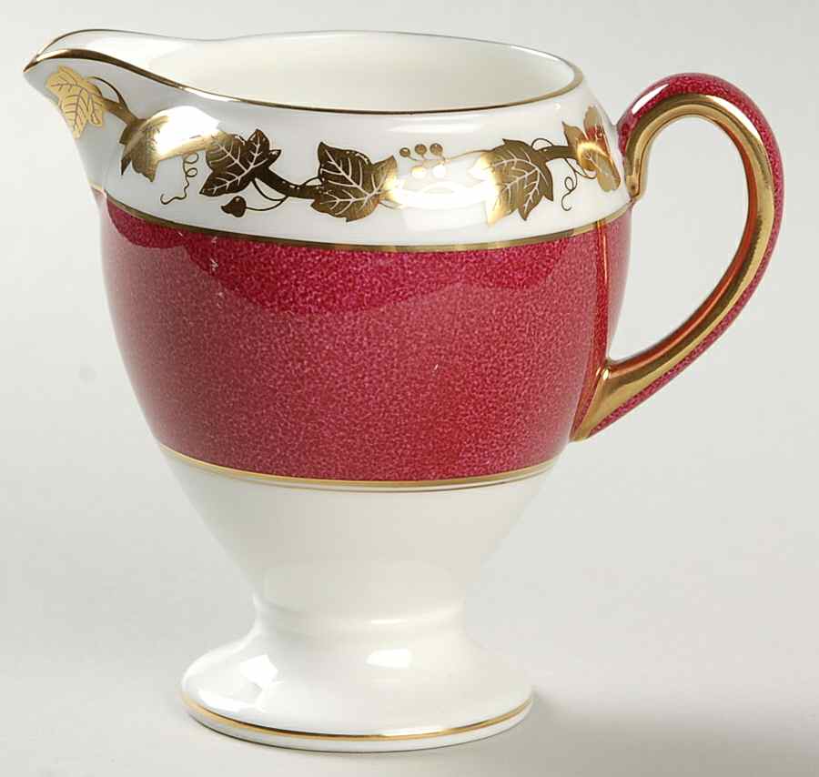 Whitehall (Powder Ruby Band) Globe Shape Creamer by Wedgwood-1
