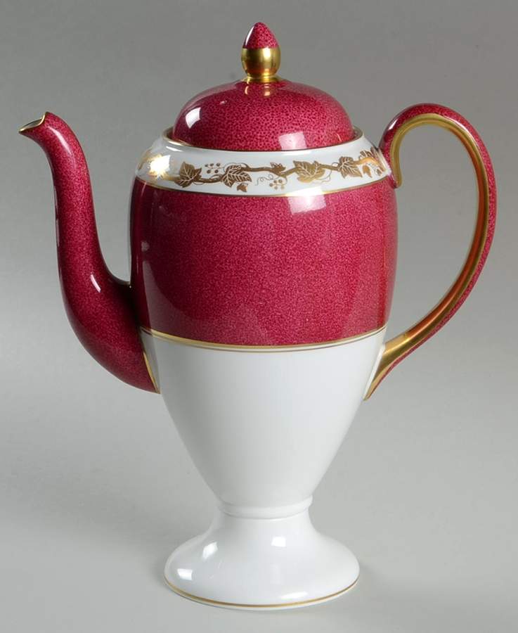 Whitehall (Powder Ruby Band) Coffee Pot & Lid by Wedgwood-1