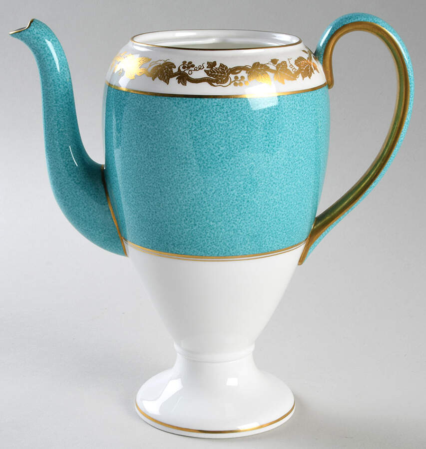 Whitehall (Powder Turquoise Band) Coffee Pot No Lid by Wedgwood-1