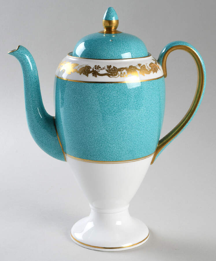 Whitehall (Powder Turquoise Band) Coffee Pot & Lid by Wedgwood-1