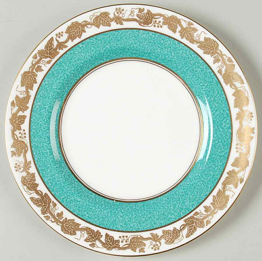 Whitehall (Powder Turquoise Band) Dessert/Pie Plate by Wedgwood-1