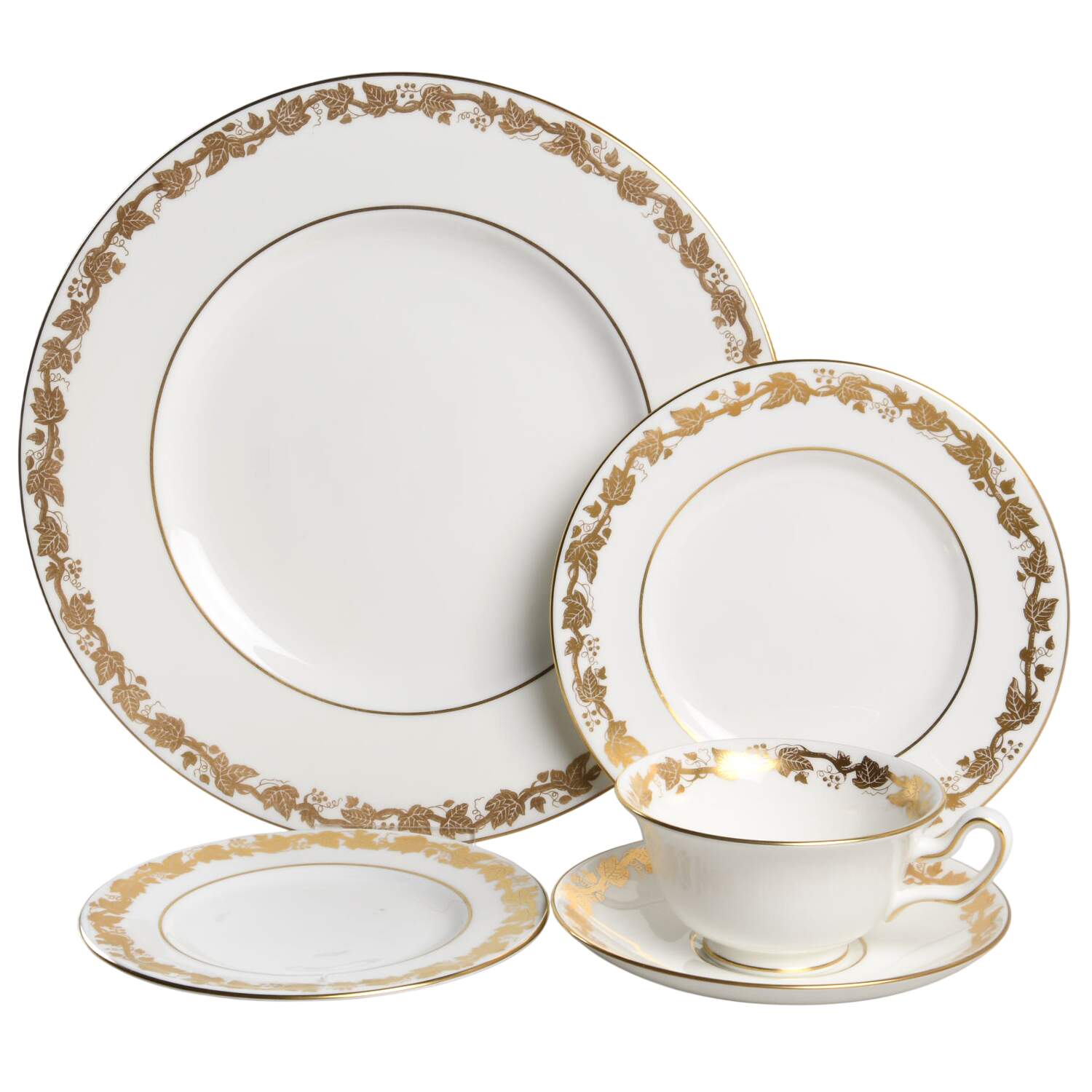 Whitehall (White Rim) 40 Piece Estate Set by Wedgwood-1