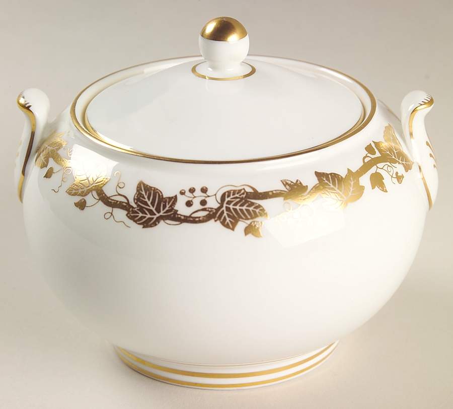 Whitehall (White Rim) 146 Shape Sugar Bowl & Lid by Wedgwood-1