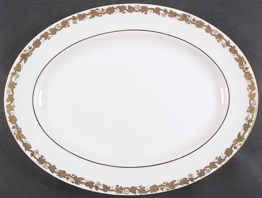 Whitehall (White Rim) 15" Oval Serving Platter by Wedgwood-1
