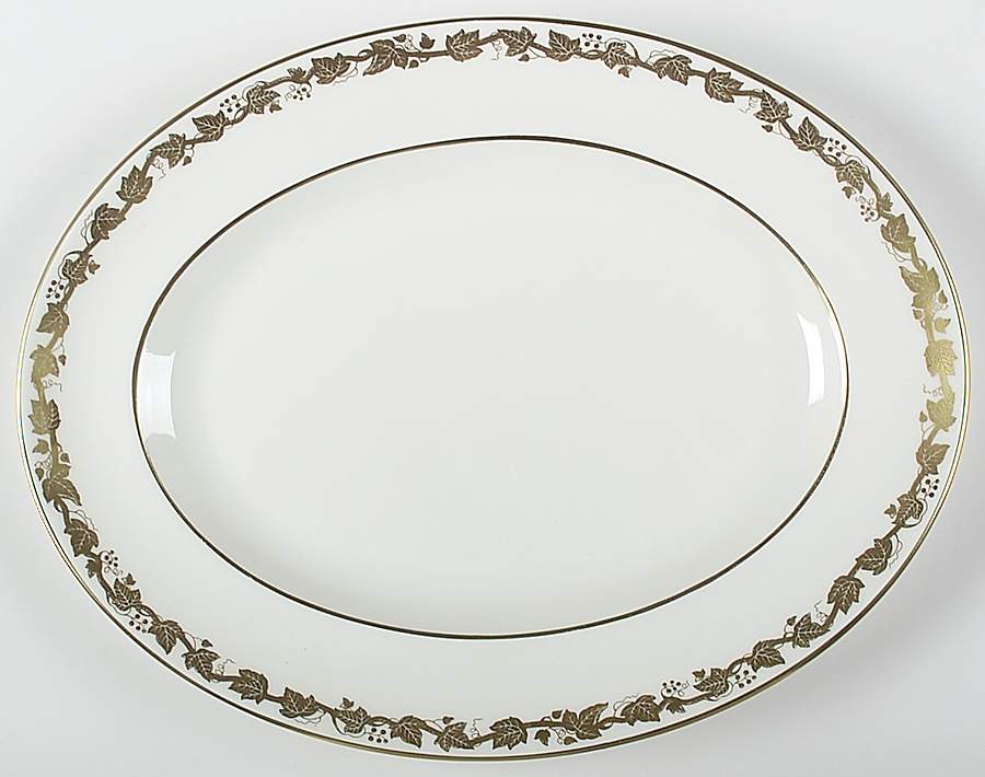 Whitehall (White Rim) 13" Oval Serving Platter by Wedgwood-1