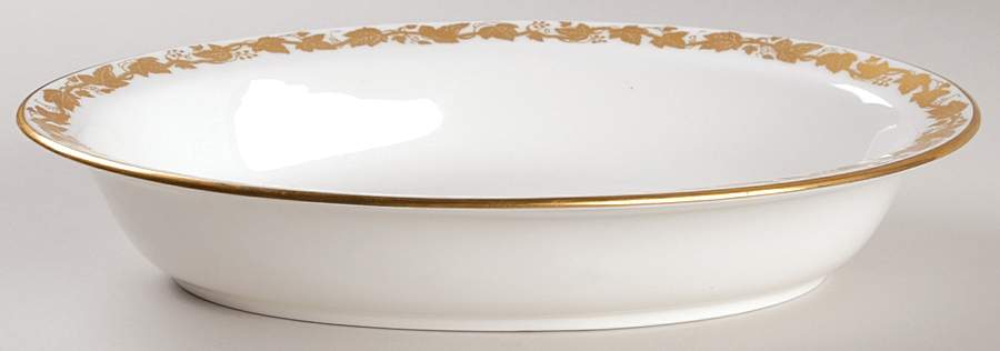 Whitehall (White Rim) 10" Oval Vegetable Bowl by Wedgwood-1