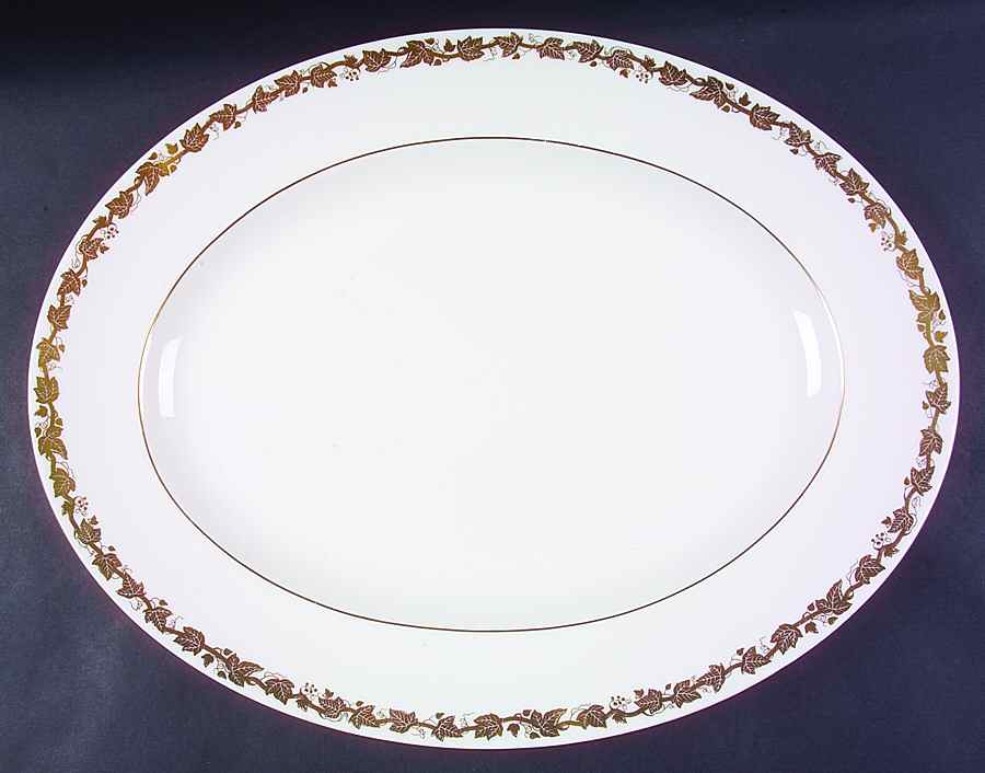 Whitehall (White Rim) 17" Oval Serving Platter by Wedgwood-1