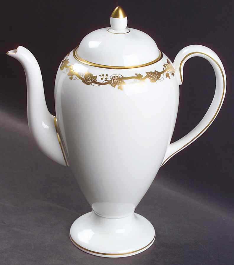 Whitehall (White Rim) Small Coffee Pot & Lid by Wedgwood-1