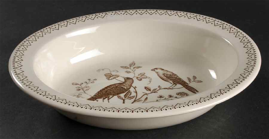 Williamsburg Aviary 10" Oval Vegetable Bowl by Wedgwood-1