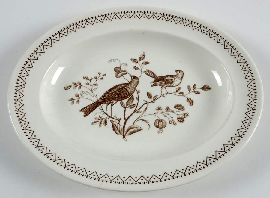 Williamsburg Aviary 10" Oval Serving Platter by Wedgwood-1