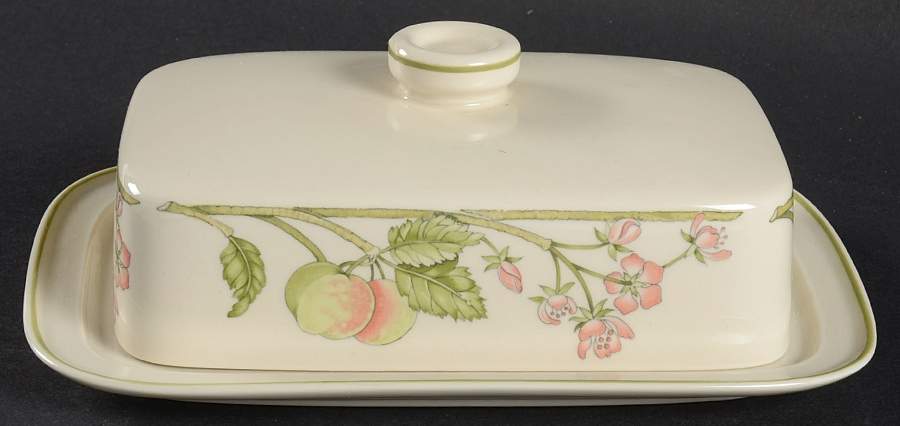 Wild Apple (Granada Sterling Shape) Rectangular Covered Butter by Wedgwood-1