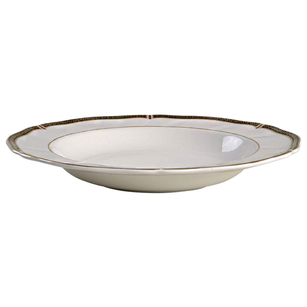 Windsor Black Large Rim Soup Bowl by Wedgwood-1