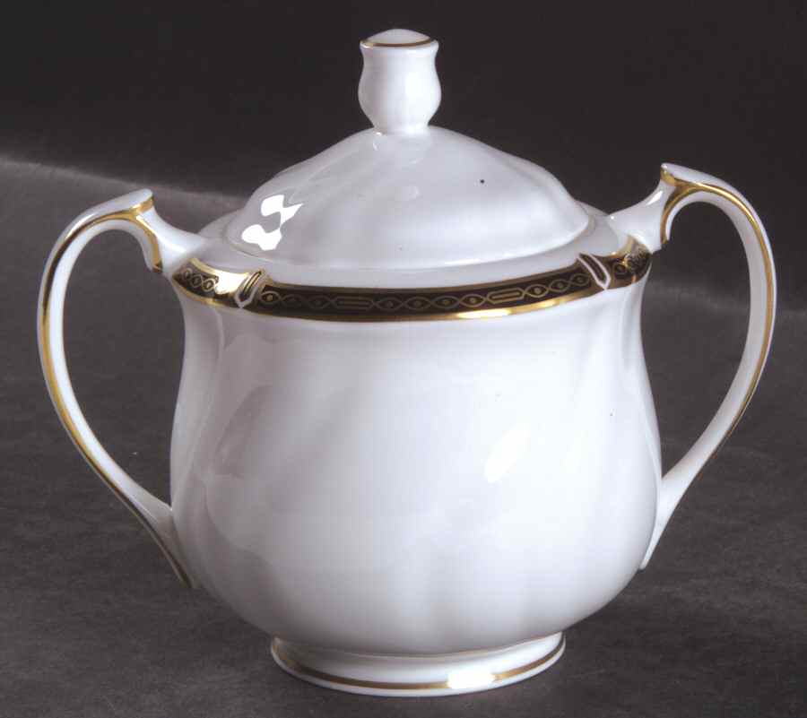 Windsor Black Sugar Bowl & Lid by Wedgwood-1