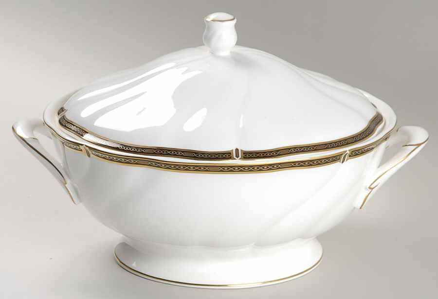 Windsor Black Round Covered Vegetable by Wedgwood-1