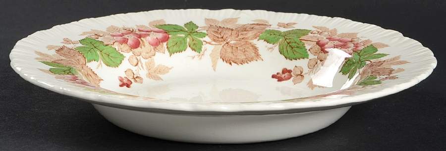 Wildbriar Brown Pink Rim Soup Bowl by Wedgwood-1