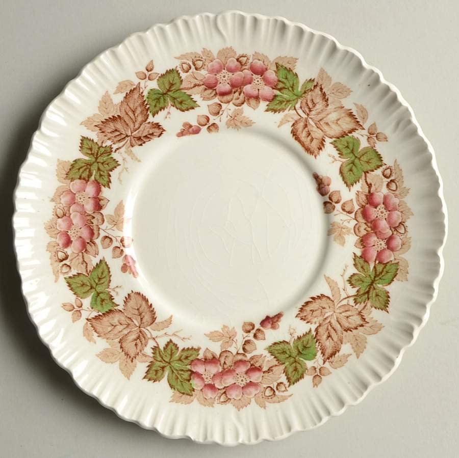 Wildbriar Brown Pink Underplate for Sauce Boat by Wedgwood-1