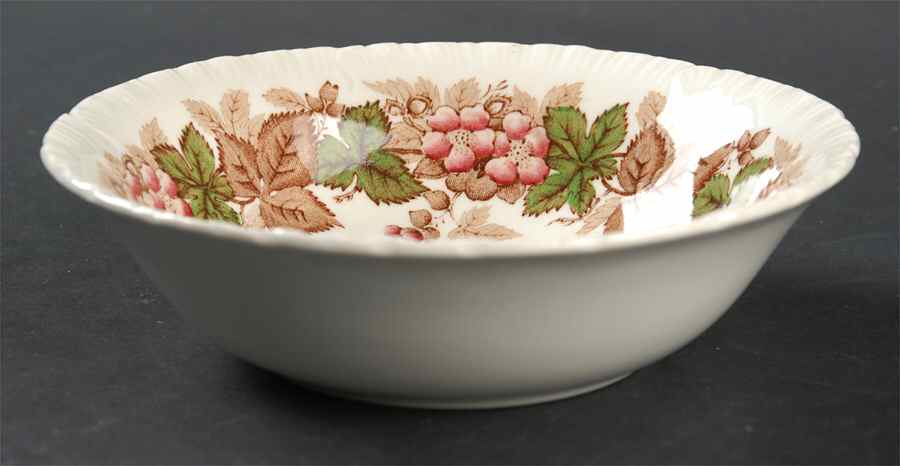 Wildbriar Brown Pink Coupe Cereal Bowl by Wedgwood-1