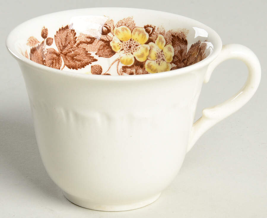 Wildbriar Brown Yellow Flat Demitasse Cup by Wedgwood-1