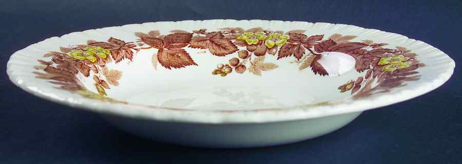Wildbriar Brown Yellow Rim Soup Bowl by Wedgwood-1
