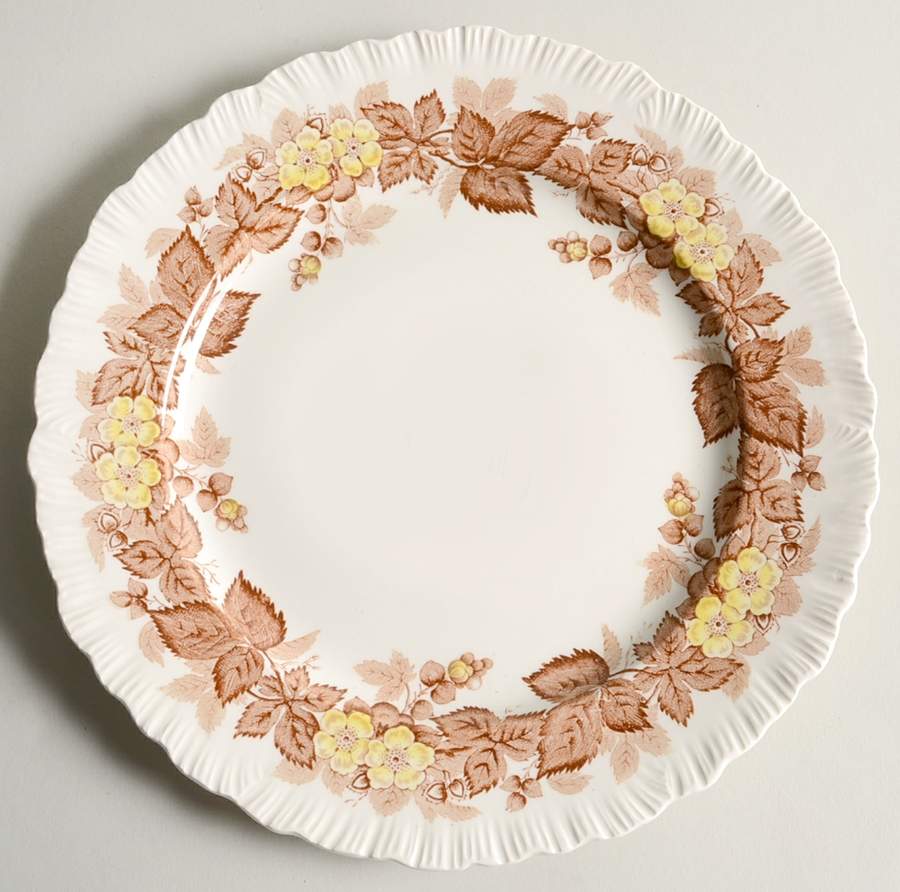 Wildbriar Brown Yellow Luncheon Plate by Wedgwood-1